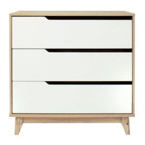 Home and Kitchen Kronberg Chest of Drawers Oak and White 450 x 900 x 920 mm