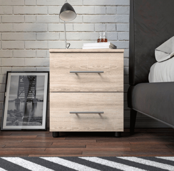 BAM! Oslo Two Drawer Bedside Table - Image 5